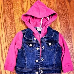 ARIZONA  SIZE 12MOS JEAN HOODIE JACKET EUC $6
